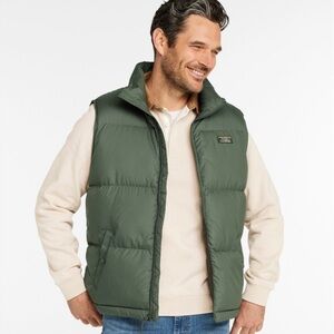 Men's Green Reversible LL Bean Puffer Vest Sz L